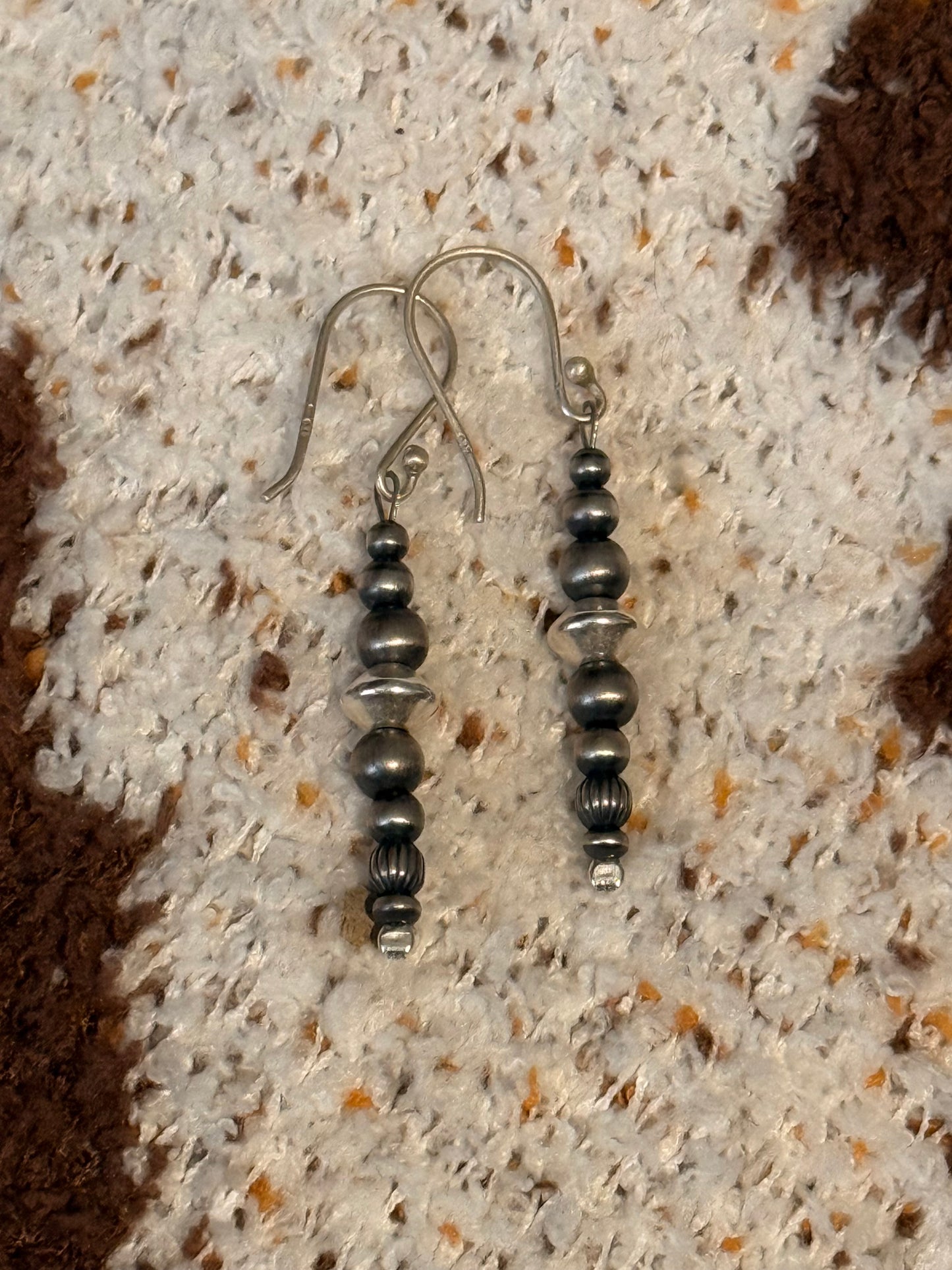 Sterling silver desert pearl earrings