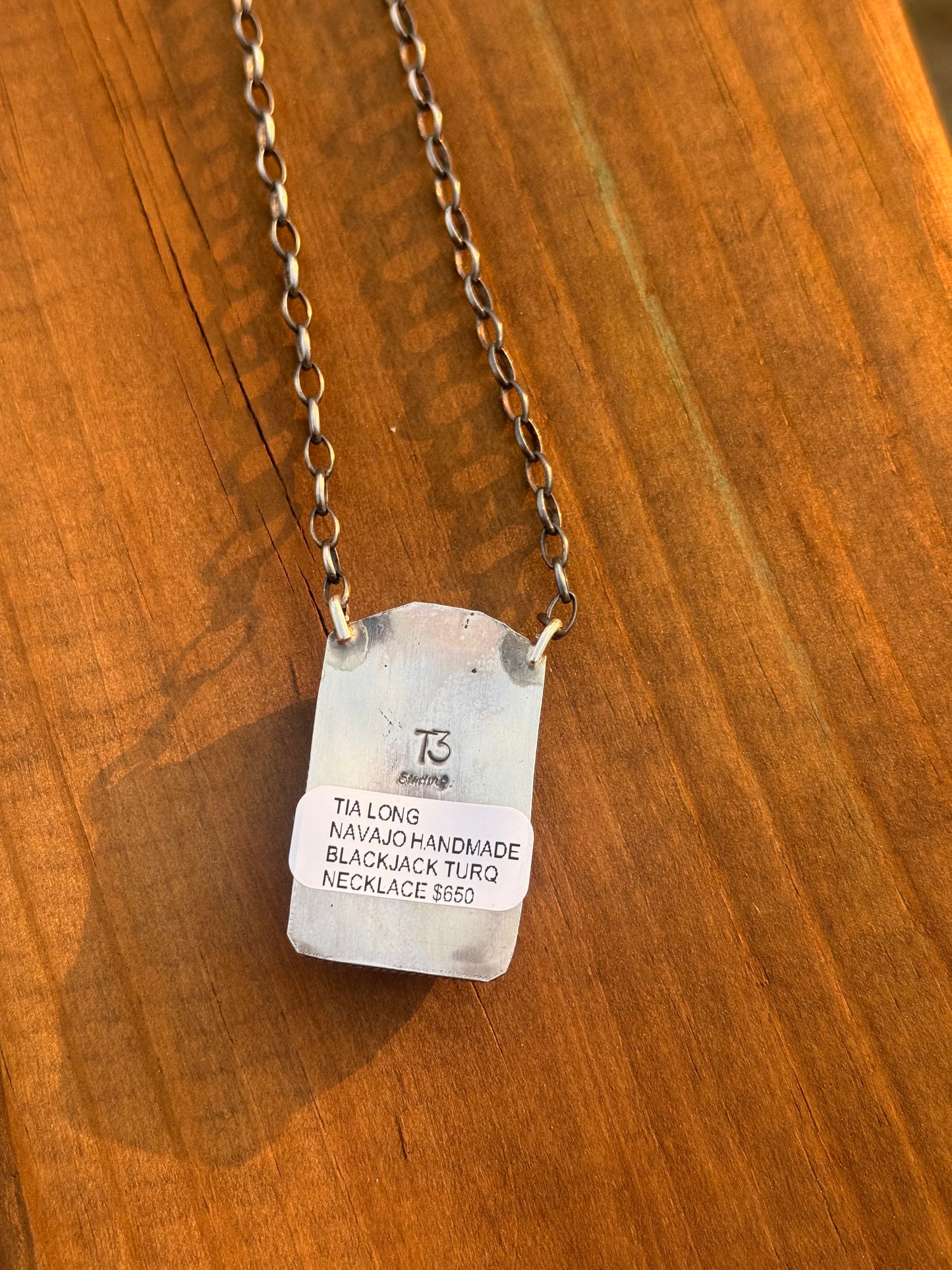 Black jack turquoise necklace native - Tia Long