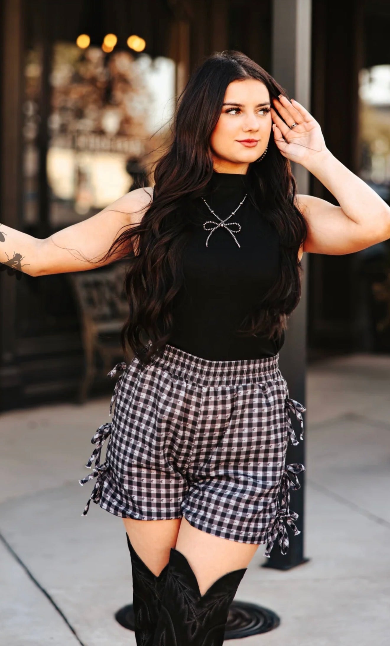 GINGHAM GALLUP SHORTS 3X