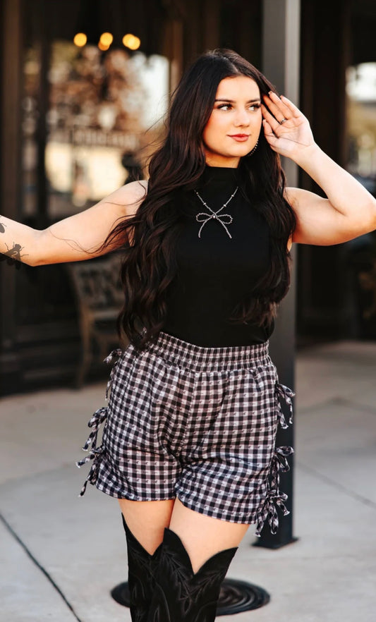 GINGHAM GALLUP SHORTS 3X