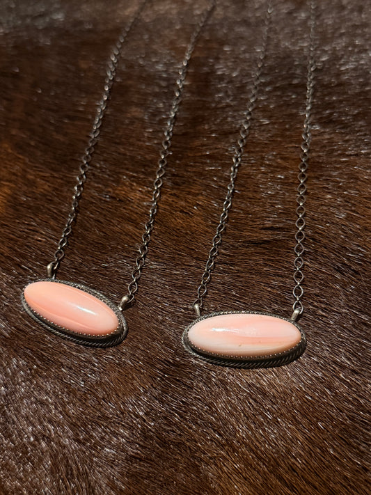 Tia Long Pink Conch Necklace