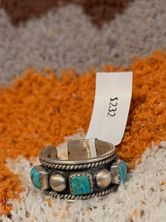 Kingman Mojave Turquoise adjustable ring