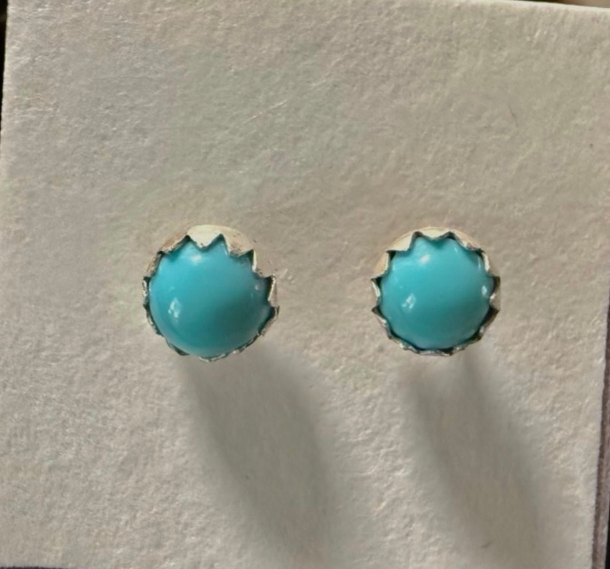 Native turquoise studs