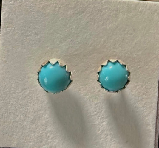 Native turquoise studs