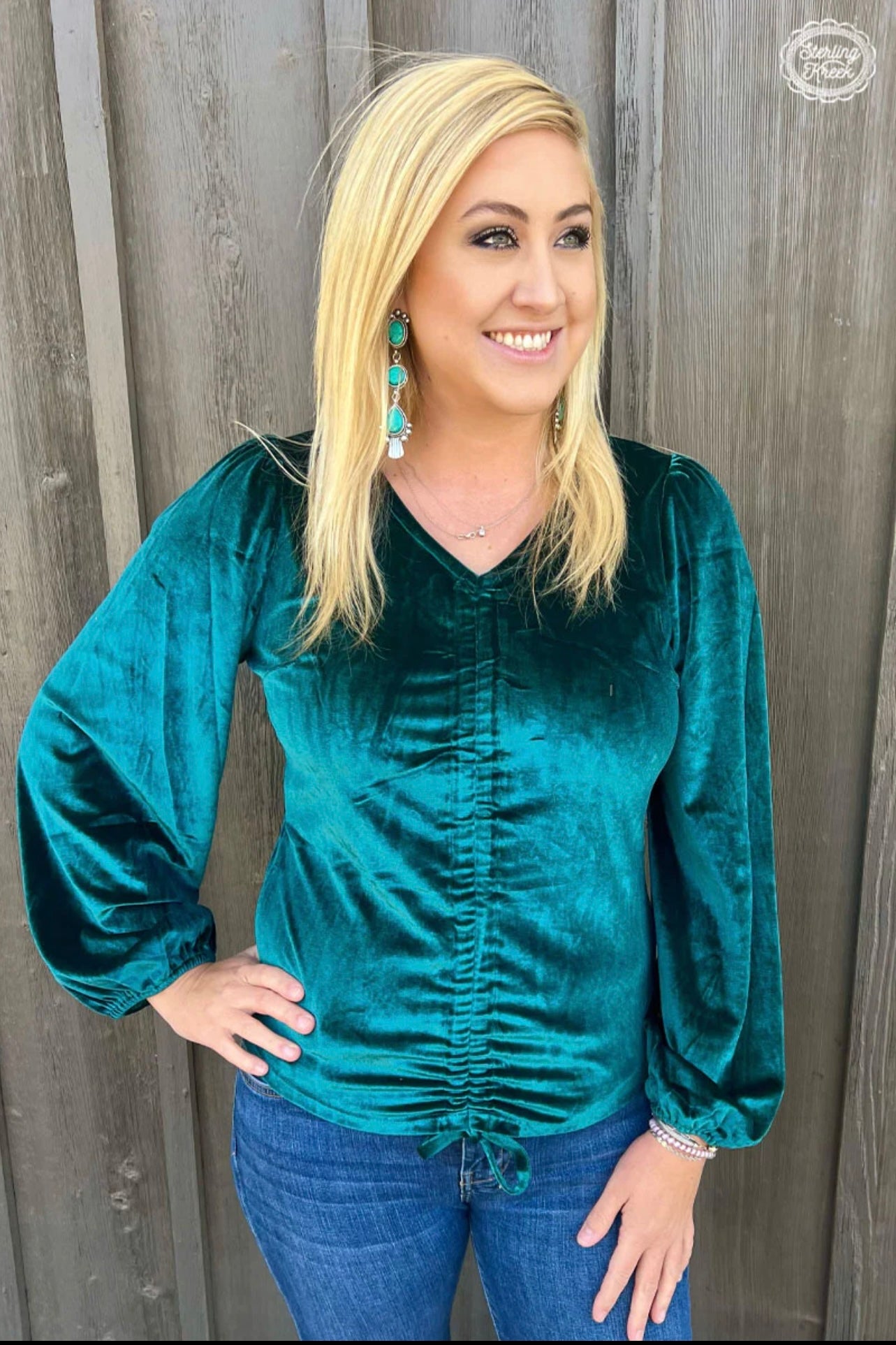 TEXAS TWIST EMERALD GREEN TOP