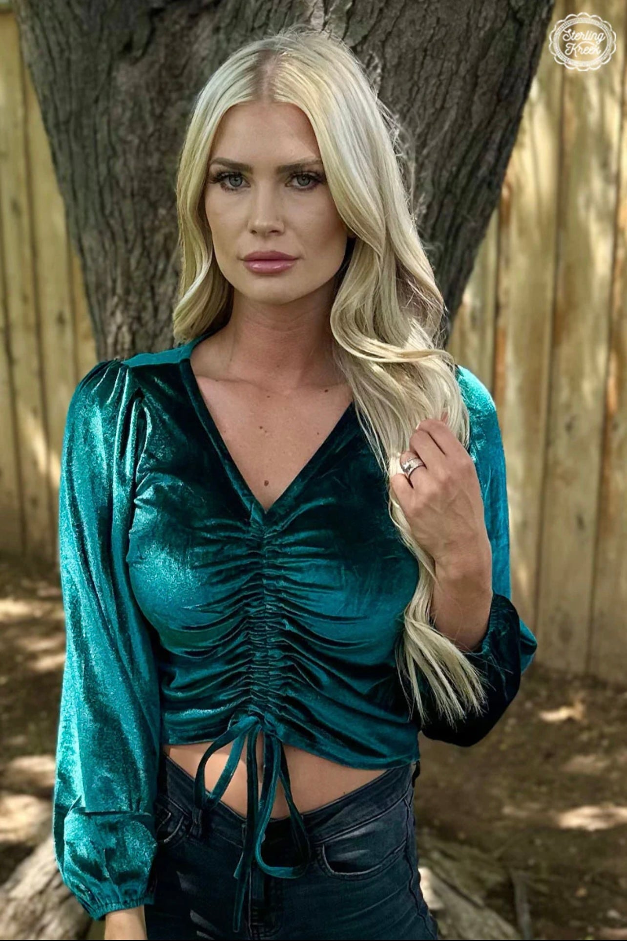 TEXAS TWIST EMERALD GREEN TOP