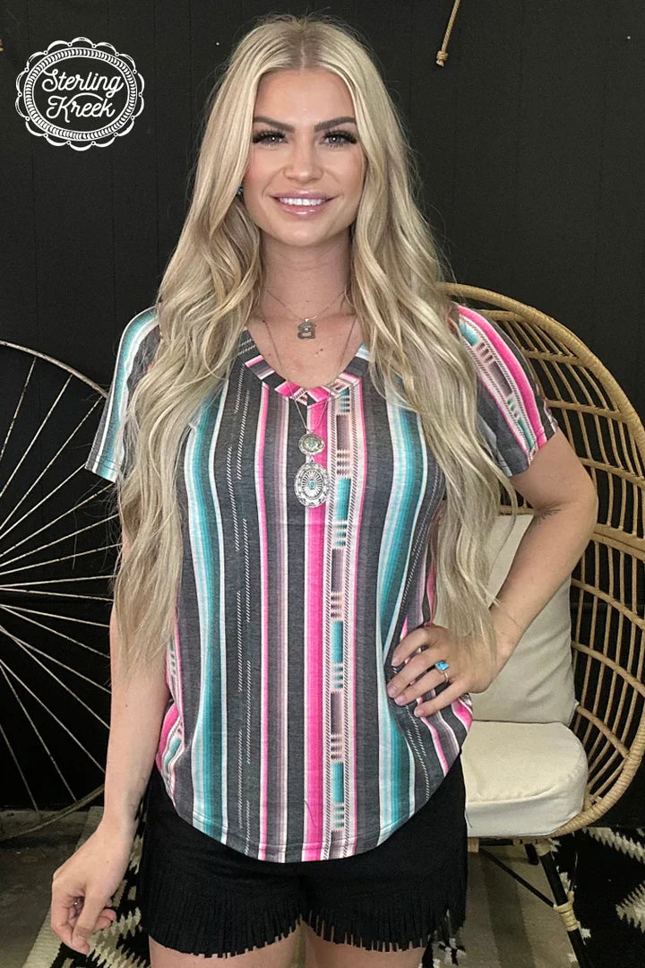 Serape City Heart Top